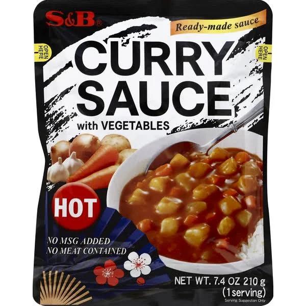 S&B Hot Curry Sauce With Vegetables, 210 G