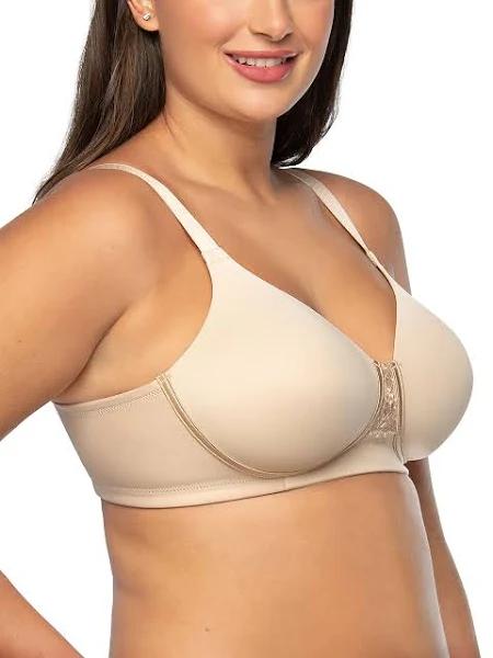 Vanity Fair Full Figure Beauty Back Smoother Wireless Bra 71380 - Damask Neutral- Nude