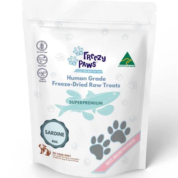 Freezy Paws Freeze Dried Whole Sardine Treats 80g