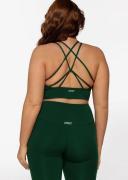 Lorna Jane Womens Longline Sports Bra Dark Green / L