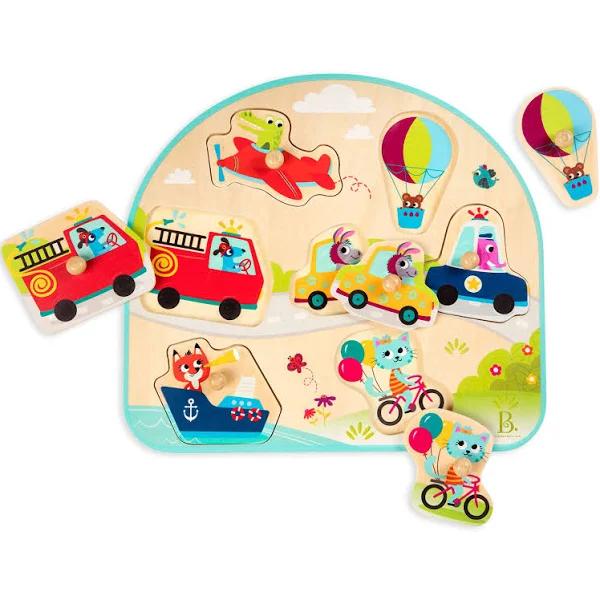 B. Toys Vehicles On The Go! Wooden Puzzle