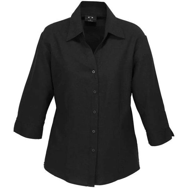 Biz Collection LB3600 Ladies Oasis 3/4 Sleeve Shirt Black / 18