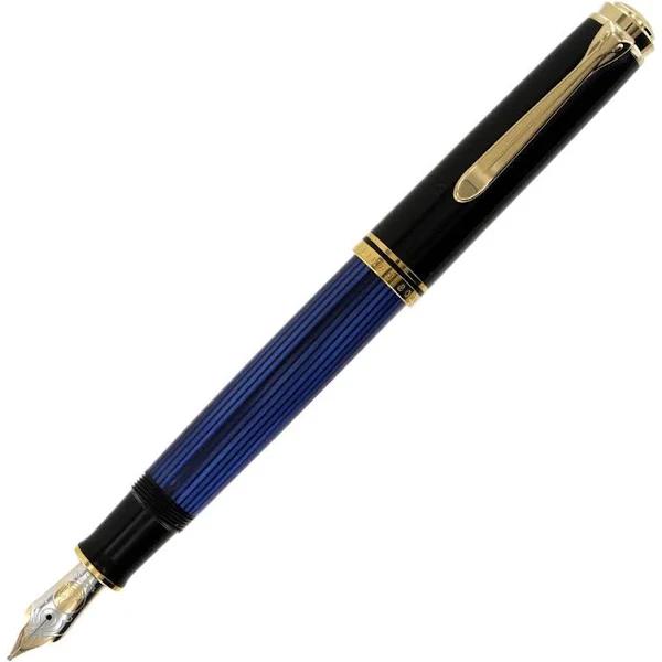 Pelikan Souveran M800 Fountain Pen Black / Blue B - Broad