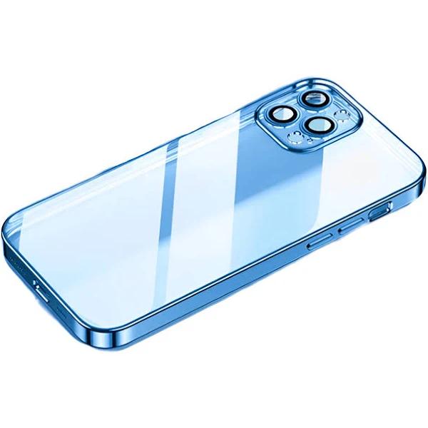 Veloreo iPhone TPU Clear Case 11 Soft Case Blue Shockproof Cover