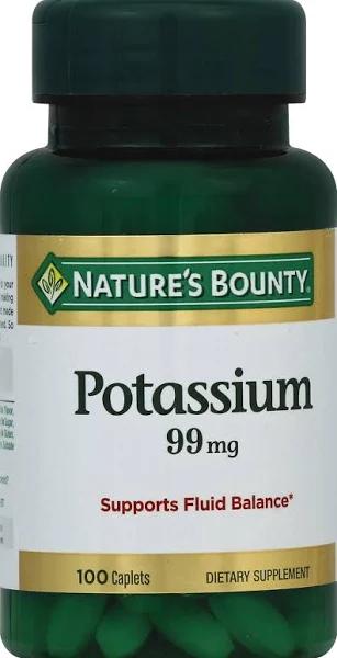 Nature's Bounty Potassium - 99 MG - 100 Caplets