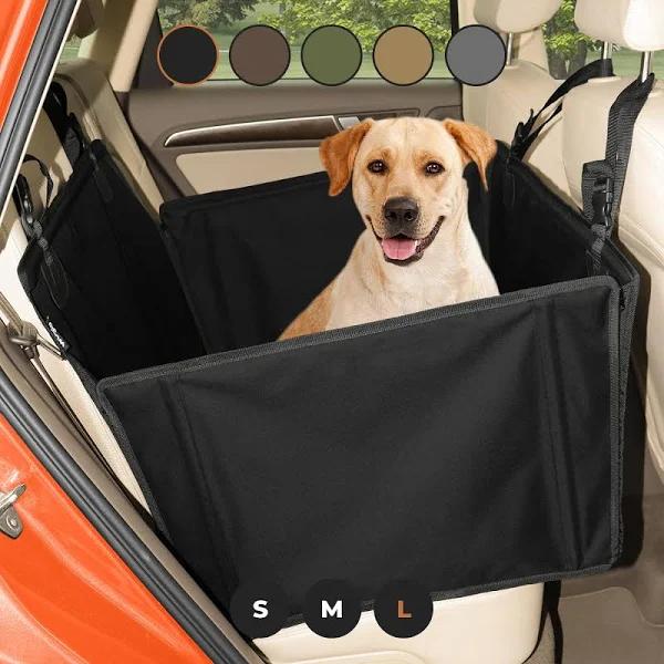 Wuglo Extra Stable Dog Car Seat - Reinforced Car Dog Seat for Medium-sized Dogs with 4 Fastening Straps - Robust and Waterproof Pet Car Seat for The