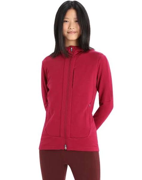 Icebreaker Quantum III LS Zip Hoodie (Women's) Cherry / S