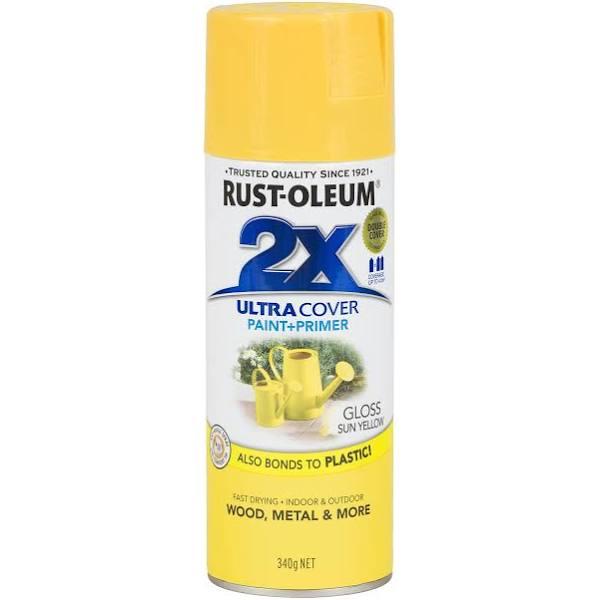 Rust Oleum 2x Ultra Cover Gloss Spray, Sun Yellow, 340 G