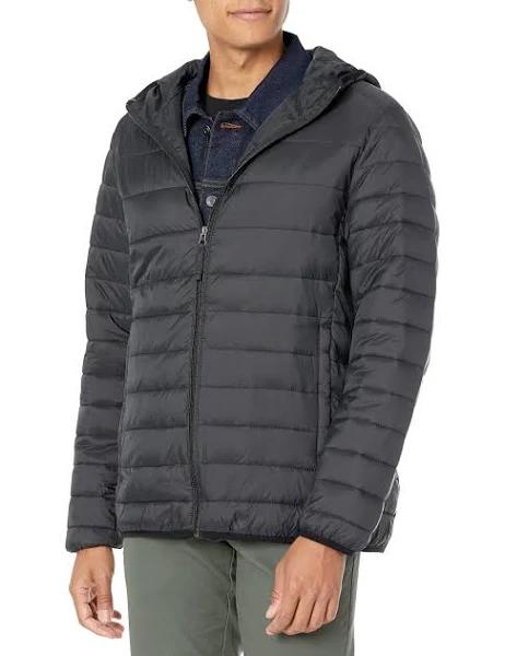 Amazon Essentials Men's Lightweight Water-resistant Packable Hooded Puffer Jacket