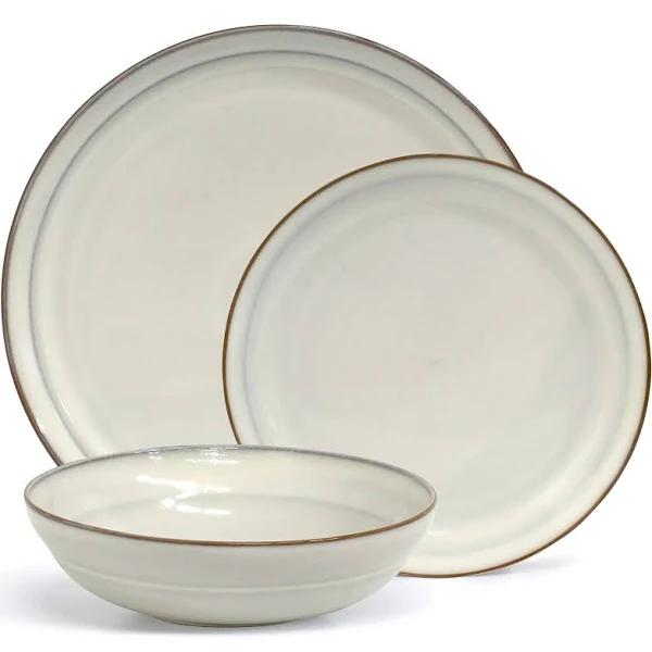 Salt&Pepper Clover Dinner Set 12 Piece in Natural White