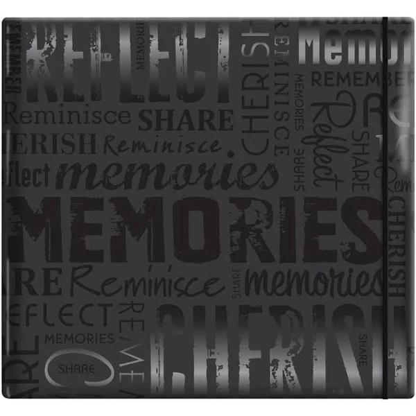 MBI Gloss Post Bound Album 12"X12" Memories - Black