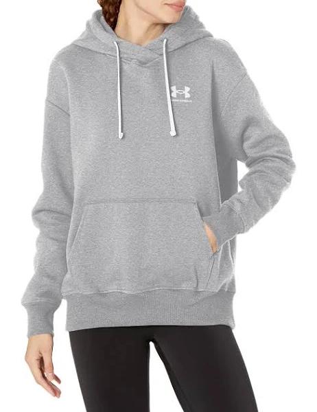 Under Armour Womens Rival Fleece Oversized Hoodie Grey S @ Rebel Active