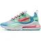 NIKE Women's Air Max 270 React Casual Shoes, Green/Blue, Size 6.0