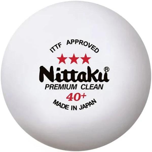 NITTAKU [3-STAR Premium Clean] Table Tennis Balls (x3) | Nishohi