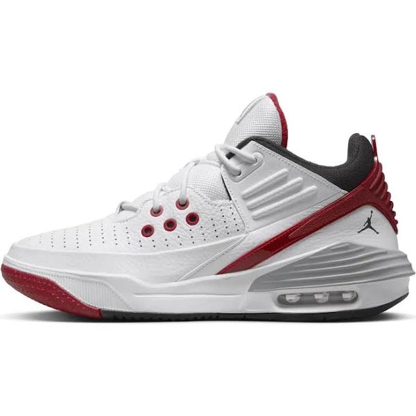 Jordan Max Aura 5 - White/varsity Red/Wolf Grey/Black - 14