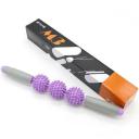 TopYoga 3 Balls Trigger Point Muscle Massage Stick Spikey Therapy Roller (Purple)