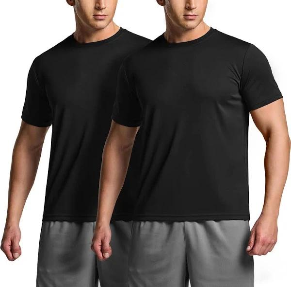 TSLA Men's Workout Running Shirts, Dry Fit Moisture Wicking T-Shirts, Sports Gym Athletic Short Sleeve Shirts