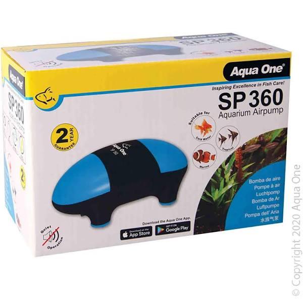 Aqua One SP 360 Twin Outlet Air Pump 2 x 180L/HR (10059)