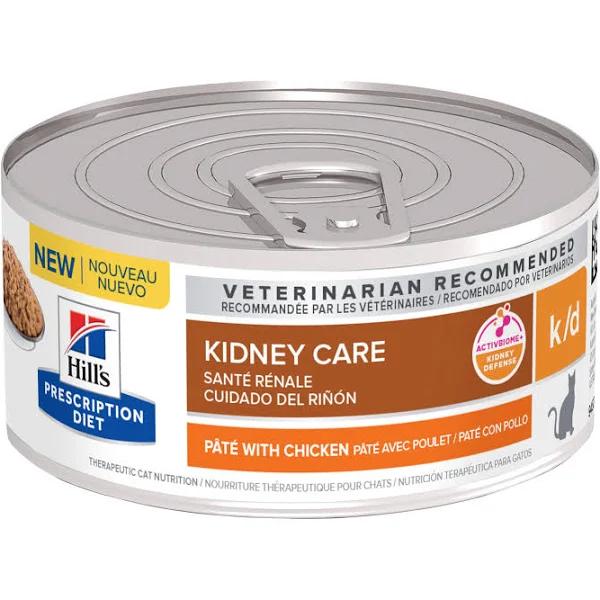 Hill's Prescription Diet k/d Kidney Care Pate with Chicken Wet Cat Food - 156g