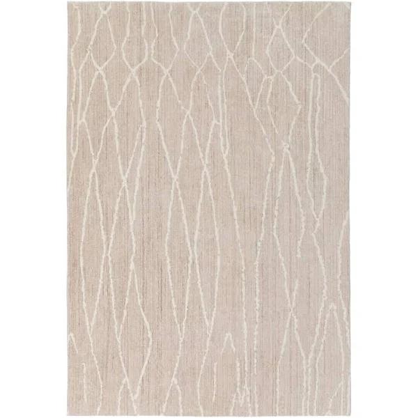 Bokaa Beige Lined Washable Rug - 180cm x 120cm