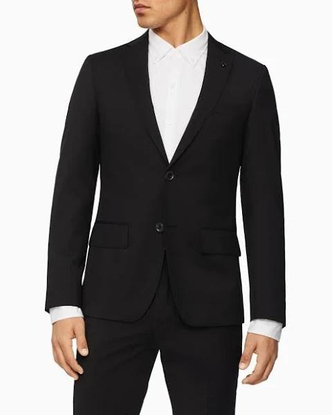 Calvin Klein Super Slim Twill Suit Jacket Black 96R