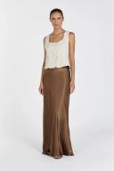 Charli Satin Maxi Skirt in Coco Size 12 by DISSH