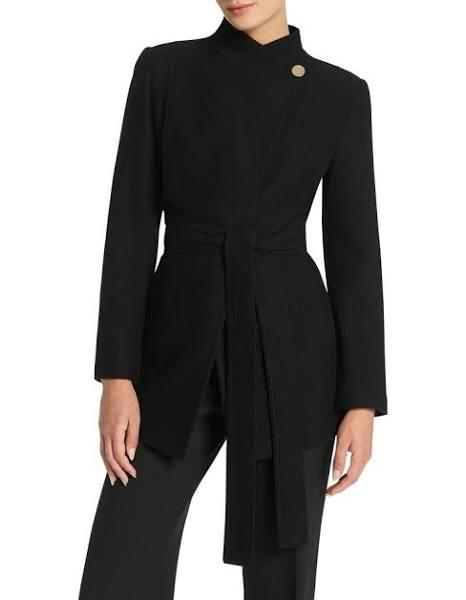 David Lawrence Luisa Felted Wool Coat in Black 8