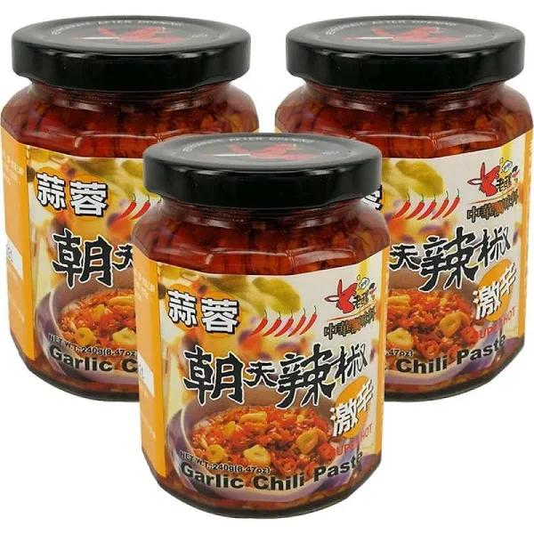 Old Mule Garlic Chaotian Chili Sauce For Cooking Super Hot 240gX3Pack