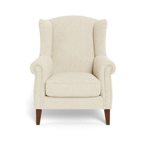 Classic Wing Fabric Occasional Armchair Ivory by Freedom