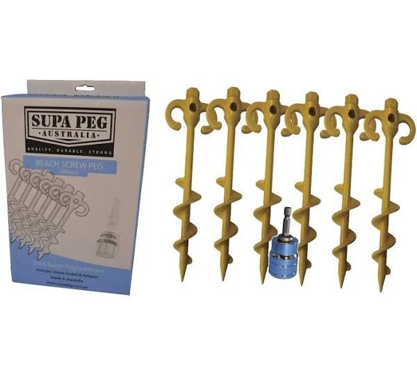 Supa-Peg 300mm Beach Screw Peg Kit