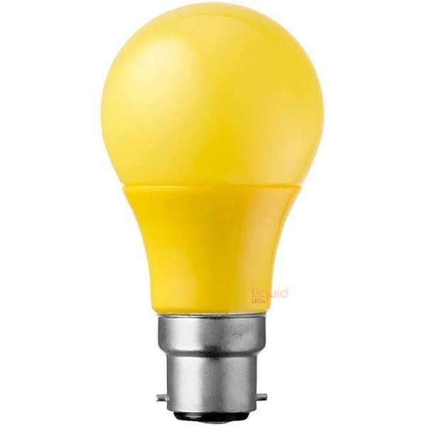 5W Yellow GLS Led Light Bulb (B22)