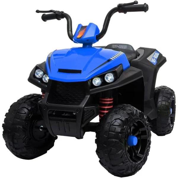 ROVO Kids Electric Ride On ATV Quad Bike Battery Powered Black and Blue