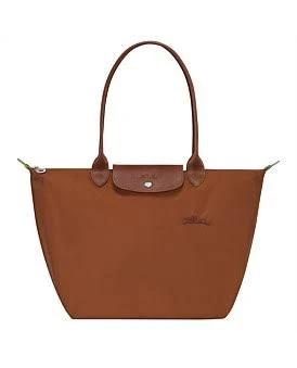 Longchamp Le Pliage Green Large Shoulder Bag in 504 Cognac