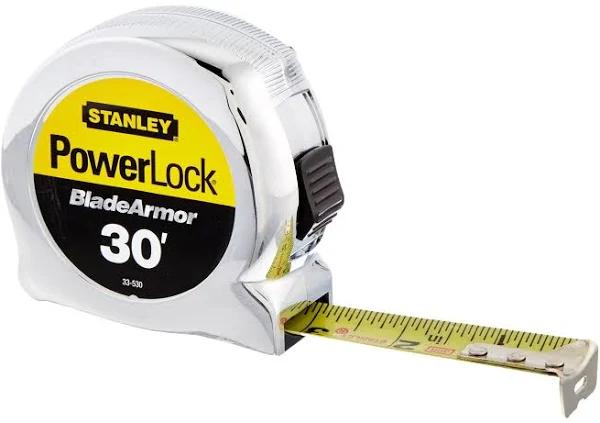 Stanley 680-33-530 2.5cm x 30 Powerlock Tapemeasure W-Blade Armour