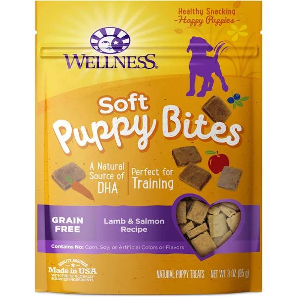 Wellness Natural Grain-Free Soft Puppy Bites Treats - Lamb & Salmon - 3-Ounce Bag