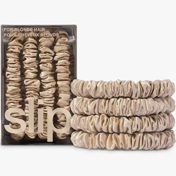 Slip Pure Silk Skinny Scrunchies Blonde