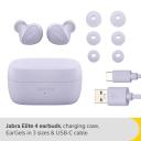 Jabra Elite 4 Earbuds With Active Noise Cancellation, Compact Wireless Bluetooth in Ear Headphones Featuring Bluetooth Multpoint and Microsoft Swift