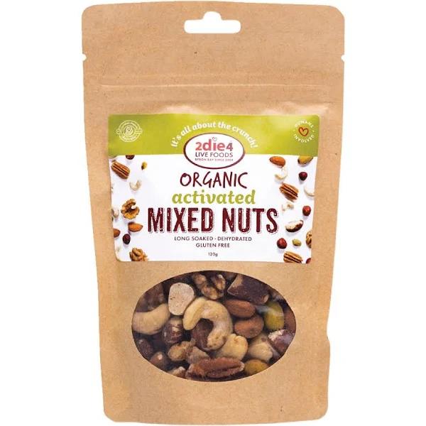 2Die4 Live Foods Activated Organic Mixed Nuts - 120g