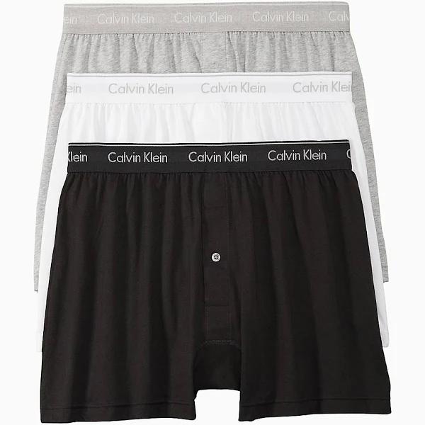 Calvin Klein Men's Boxer Knit Underwear 3 Pack - Multi - Size Large