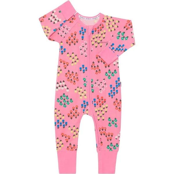 Bonds Baby Print Zip Wondersuit - Pink - Size 0000