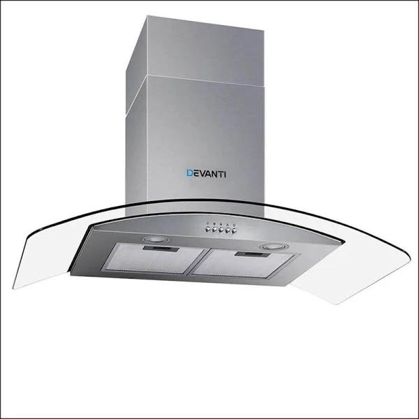 Devanti Range Hood 900mm Rangehood Kitchen Stainless Glass Canopy 90cm