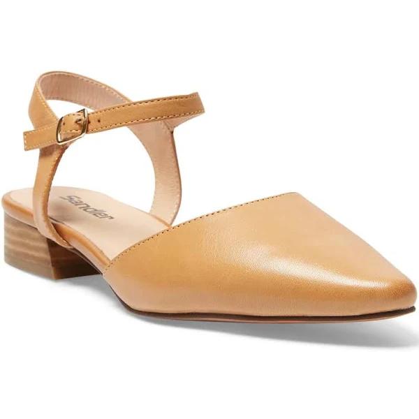 Sandler Amity Flat Shoes in Brown Leather Brown 42