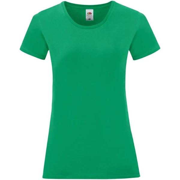 Fruit of The Loom Womens/Ladies Iconic T-Shirt Kelly Green L