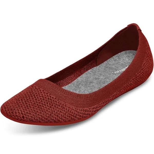 Allbirds Women's Tree Flats Shoes, Pomegranate, Size 5