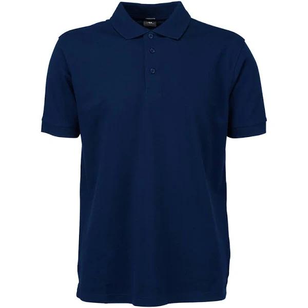 Tee Jays Mens Luxury Stretch Short Sleeve Polo Shirt (Navy Blue) (XL)