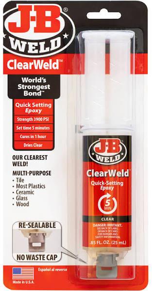 JB Weld ClearWeld Syringe, 25 ml