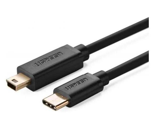 UGREEN USB Type C Male to USB 2.0 Mini 5pin Male Cable - Black 1m (30185)