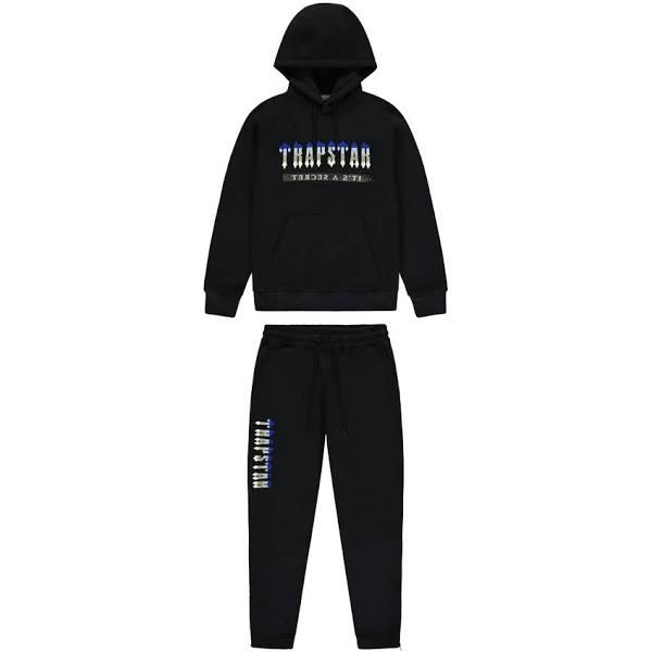 Trapstar Chenille Decoded 2.0 Hooded Tracksuit Black Ice Edition