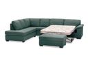 Rumpus Fabric Corner Suite Right-Hand Facing Chaise with Sofa Bed Green - Upholstered