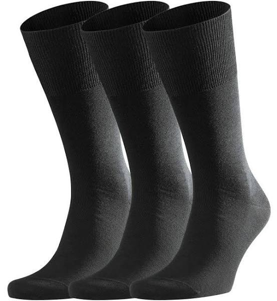 Falke - Men - Three-Pack Airport Virgin Wool-Blend Socks - Black